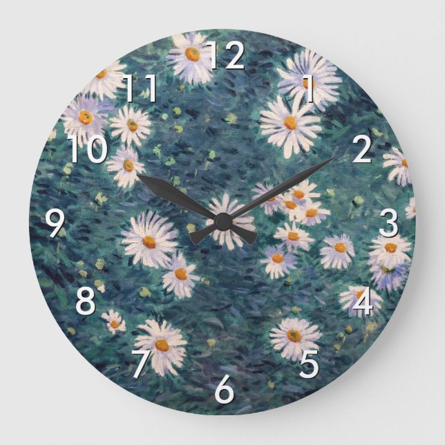 Grande Horloge Ronde Gustave Caillebotte - Lit de marguerites, détails (Recto)
