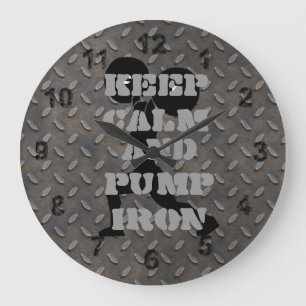 Grande Horloge Ronde GYM ACCUEIL GYM Gardez le calme et pompier Fitness