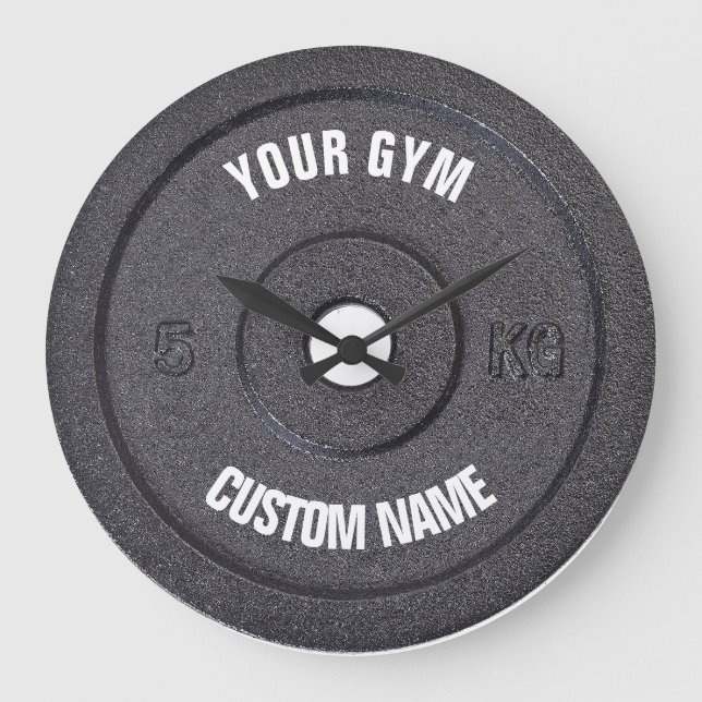 Grande Horloge Ronde Gym Owner ou utilisateur Funny Clock (Recto)