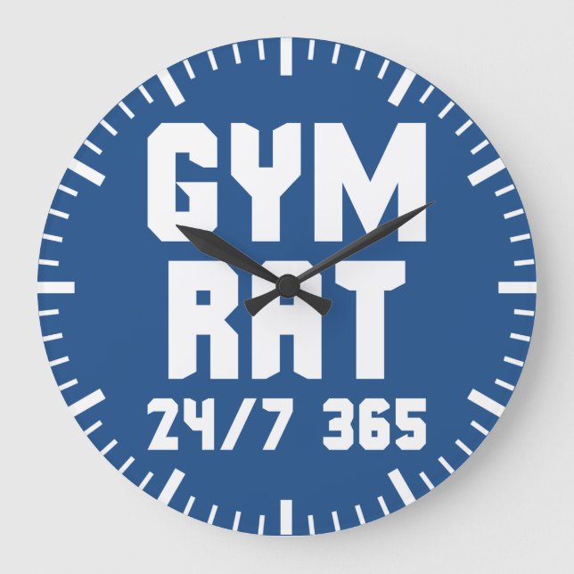 Grande Horloge Ronde Gym Rat - Fitness Motivationnelle Gym (Recto)