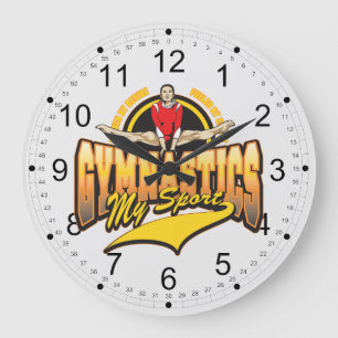 Grande Horloge Ronde Gymnastique mon sport