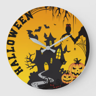 Grande Horloge Ronde Halloween