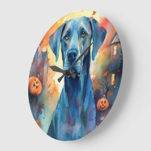 Grande Horloge Ronde Halloween grand Danse avec la peur Citrouille