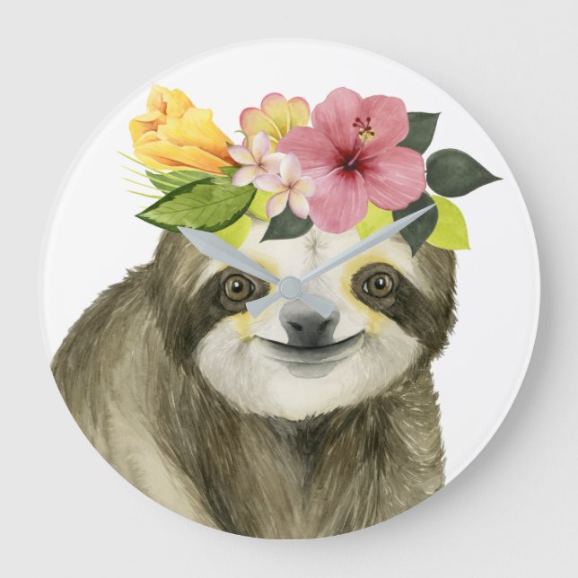Grande Horloge Ronde Halo tropical | Sweet Sloth (Recto)