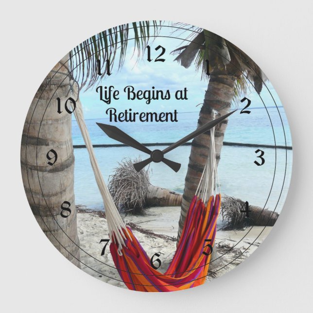 Grande Horloge Ronde Hamac de retraite (Recto)