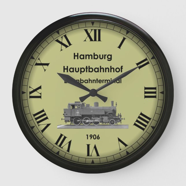 Grande Horloge Ronde Hambourg Hbf Station ~ Allemagne ~ 1906 ~  (Recto)