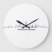 HAMBURG Elbe Germany City Skyline Silhouette