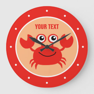 Grande Horloge Ronde Happy Crab custom wall clocks