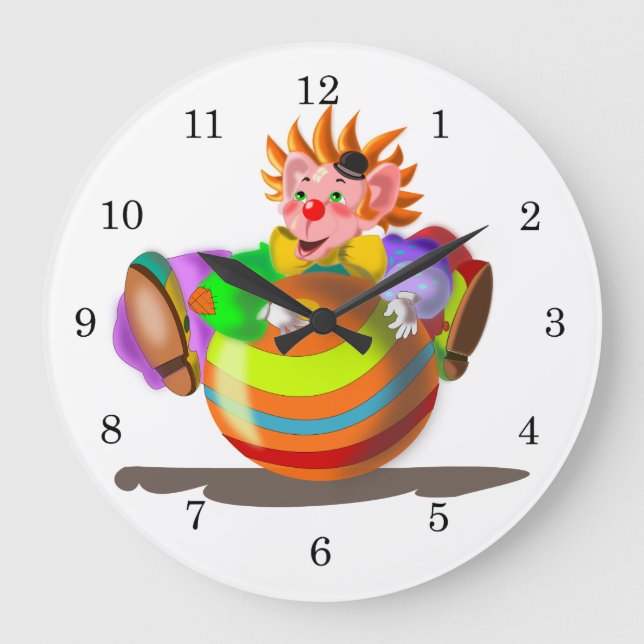Grande Horloge Ronde Happy Crazy Clown (Recto)