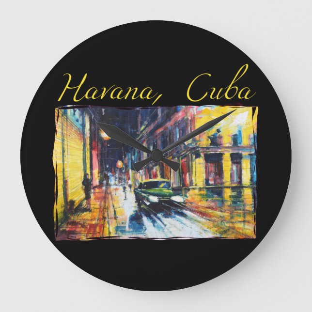 Grande Horloge Ronde Havana Cuba - Habana Vieja scène de nuit (Recto)