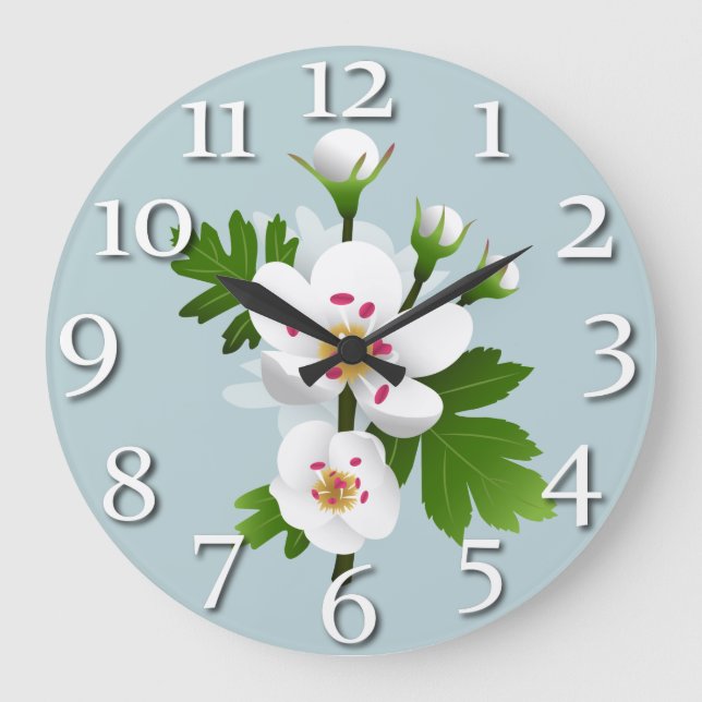 Grande Horloge Ronde Hawthorn Flowers (Recto)