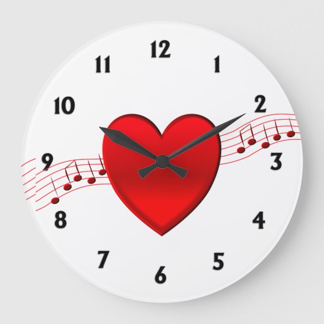 Grande Horloge Ronde Heart and Music Gold Watch (Recto)