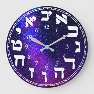 Grande Horloge Ronde hébreu