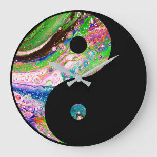 Grande Horloge Ronde Heure de l'équilibre Yin Yang