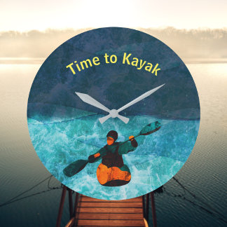 Grande Horloge Ronde Heure de l'horloge de Kayak