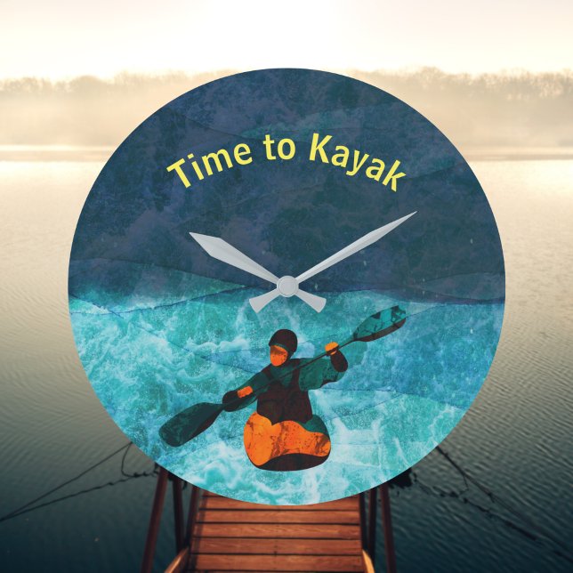 Grande Horloge Ronde Heure de l'horloge de Kayak (Créateur téléchargé)