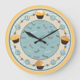 Grande Horloge Ronde Heure de mâcher mon petit pain (horloge)