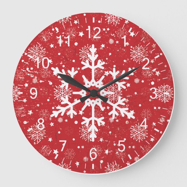 Grande Horloge Ronde Heure de Snowflake (Recto)