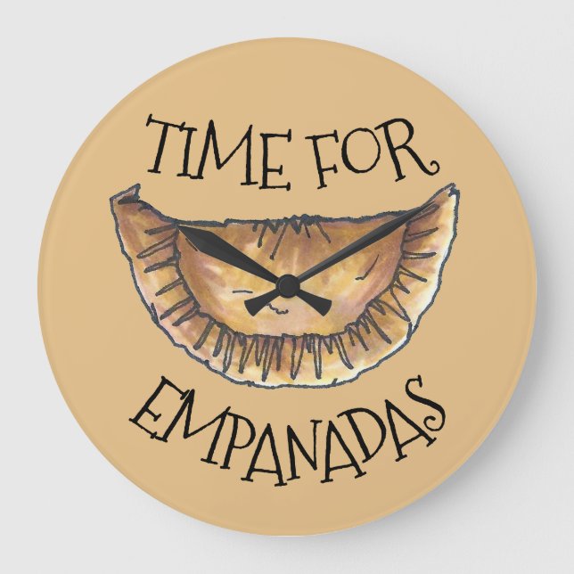 Grande Horloge Ronde Heure pour Empanadas espagnol Latin Pastry Food (Recto)