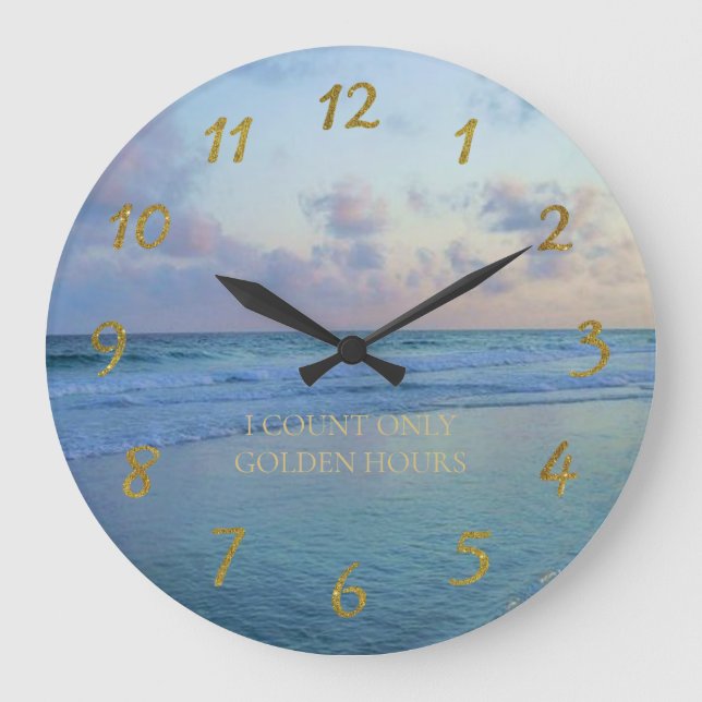 Grande Horloge Ronde Heures d'or de la marée bleue d'Eric (Recto)
