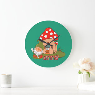 Grande Horloge Ronde Hippie Que Ça Soit Gnome