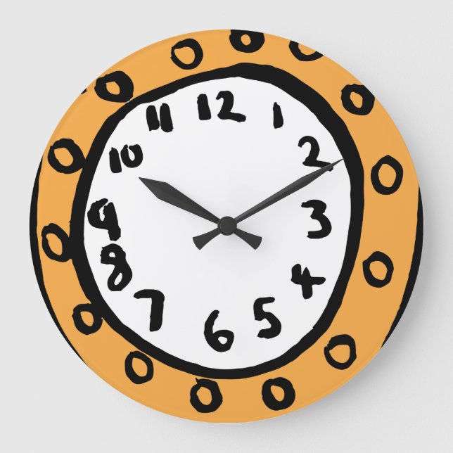 Grande Horloge Ronde Histoire amusante Temps moderne Quirky (Recto)