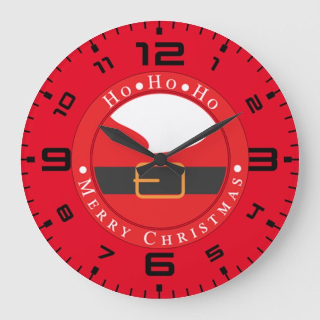 Grande Horloge Ronde Ho Ho Ho joyeux Chritmas (Recto)