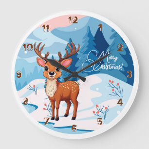Grande Horloge Ronde Ho-Ho-Ho ! Une montre pour enfants au thème de ren