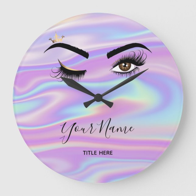 Grande Horloge Ronde Holographe maquillage Wink Eye Lash Extensions (Recto)