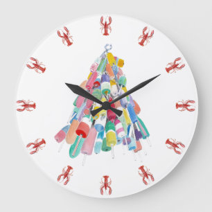Grande Horloge Ronde Homard O'Clock - Rouge