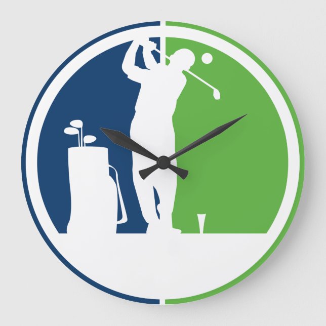 Grande Horloge Ronde Hommes tendance Golf moderne Thème Horaires murale (Recto)
