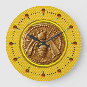 GRANDE HORLOGE RONDE HONEY BEE, BEEKEEPER