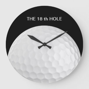 Grande Horloge Ronde Horaires amusantes du mur de golf 18th Hole