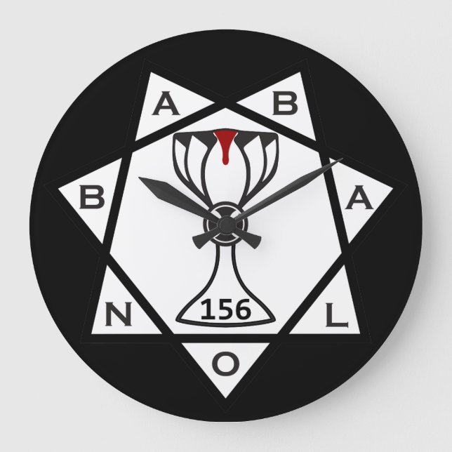 Grande Horloge Ronde Horloge, Étoile du logo de Babalon, Arrière - plan (Recto)