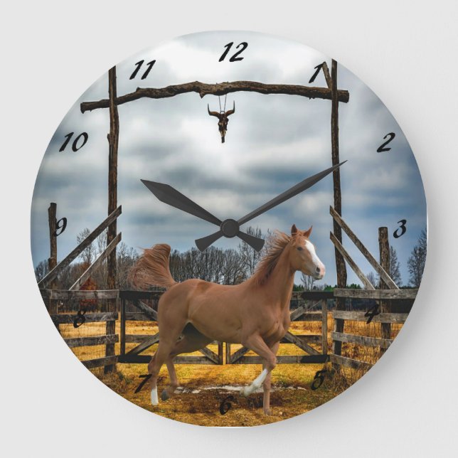 GRANDE HORLOGE RONDE HORSE LARGE CLOCK (Recto)