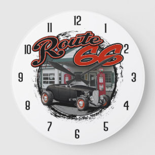 Grande Horloge Ronde Hot rod de station de l'itinéraire 66