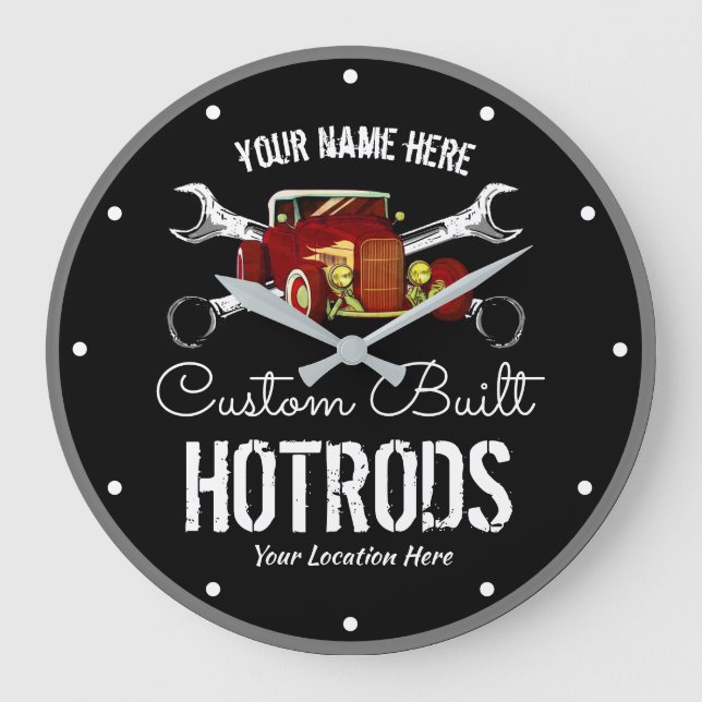 Grande Horloge Ronde Hotrods Custom Built Cars (Recto)