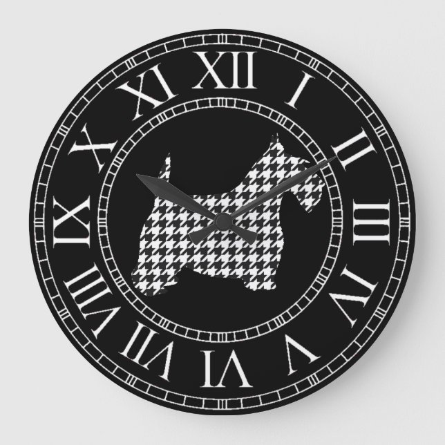 Grande Horloge Ronde Houndstooth Scottie (Recto)