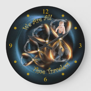 Grande Horloge Ronde Hourglass ~ Nous Sommes Tous Voyageurs Du Temps ~