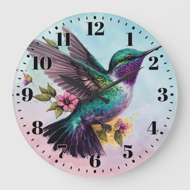 Grande Horloge Ronde Hummingbird (Recto)