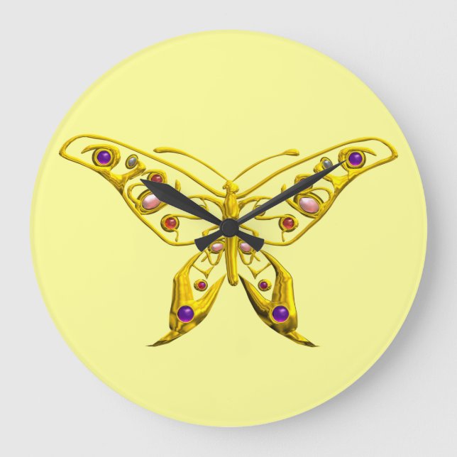 Grande Horloge Ronde HYPER BUTTERFLY,yellow (Recto)