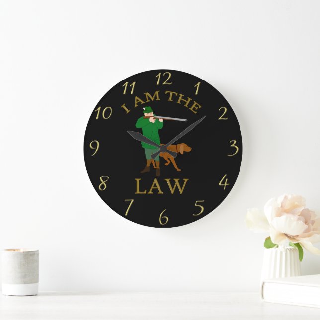 Grande Horloge Ronde I Am the Law : Farmer's Justice Clock (Maison)