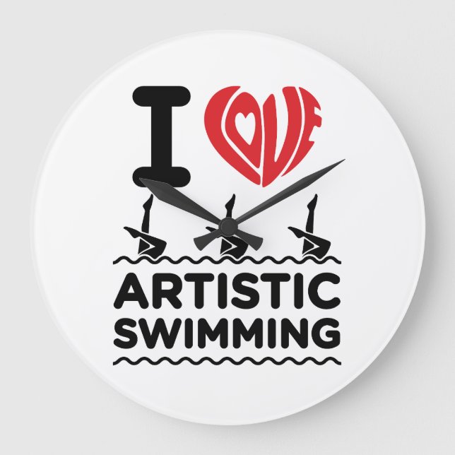 Grande Horloge Ronde I Love Artistic Swimmer Synchro (Recto)
