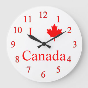 Grande Horloge Ronde I Love Canada