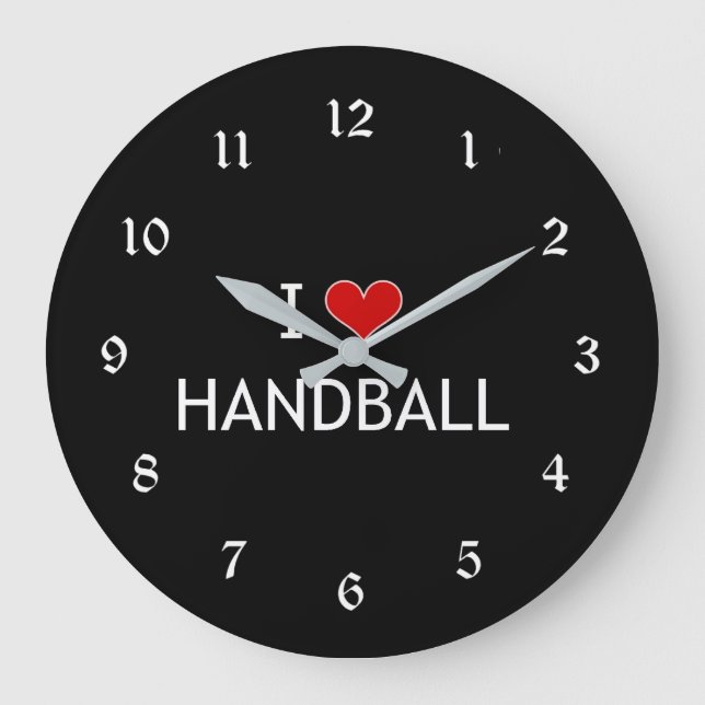 Grande Horloge Ronde I Love Handball (Recto)
