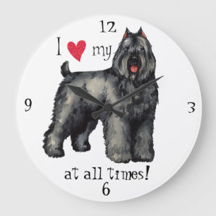 Grande Horloge Ronde I Love my bouvier