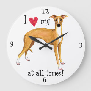Grande Horloge Ronde I Love my Italian