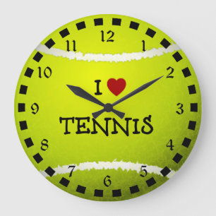 Grande Horloge Ronde I Love Tennis - Tennis Ball