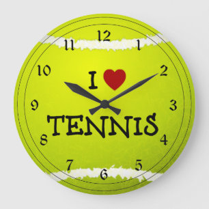 Grande Horloge Ronde I Love Tennis - Tennis Ball