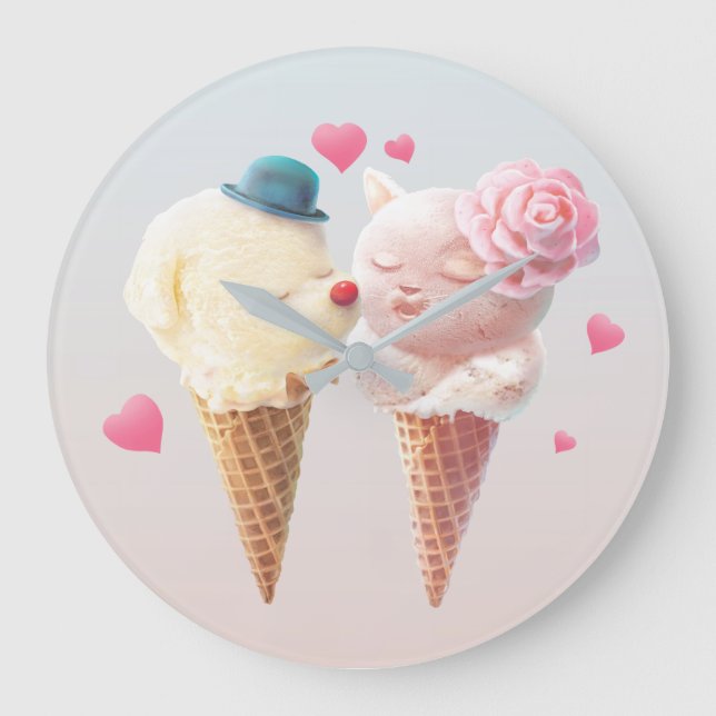 Grande Horloge Ronde Ice Cream Love (Recto)